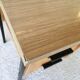 Desk with drawers and tubular metal feet