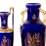 Neo-Classical style porcelain vase, cobal blue, Pinon-Heuzé 1930.