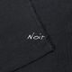 Long cushion in black raw linen
