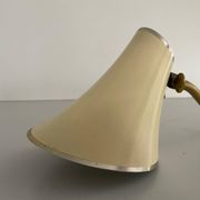 Cream metal and brass wall lamp with scissors design by Karl Lang for SIS Licht, 1950s, Germany.