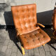Rare 1970s Danish Modern 'Miljø' Easy Chairs in Cognac Aniline Leather