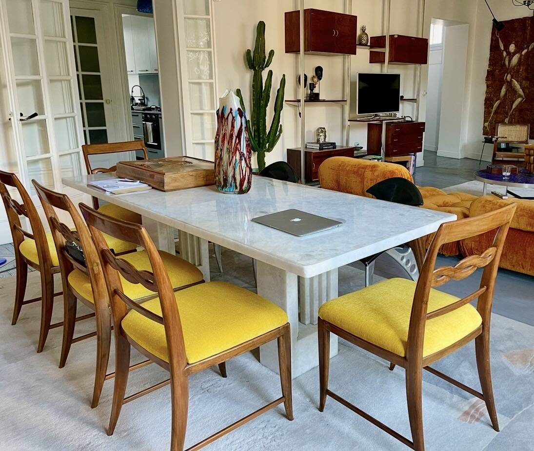 Chairs, set of 6 Paolo Buffa chairs by Mario Quarti