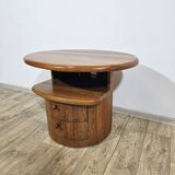 Solid teak TV table with swivel top, Silkeborg, Denmark, 1960s/1970s.