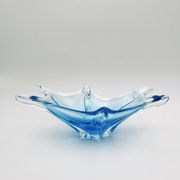 Murano Italy Deep Bowl - Organic Design Lagoon Blue