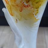 Vase patte de verre signé