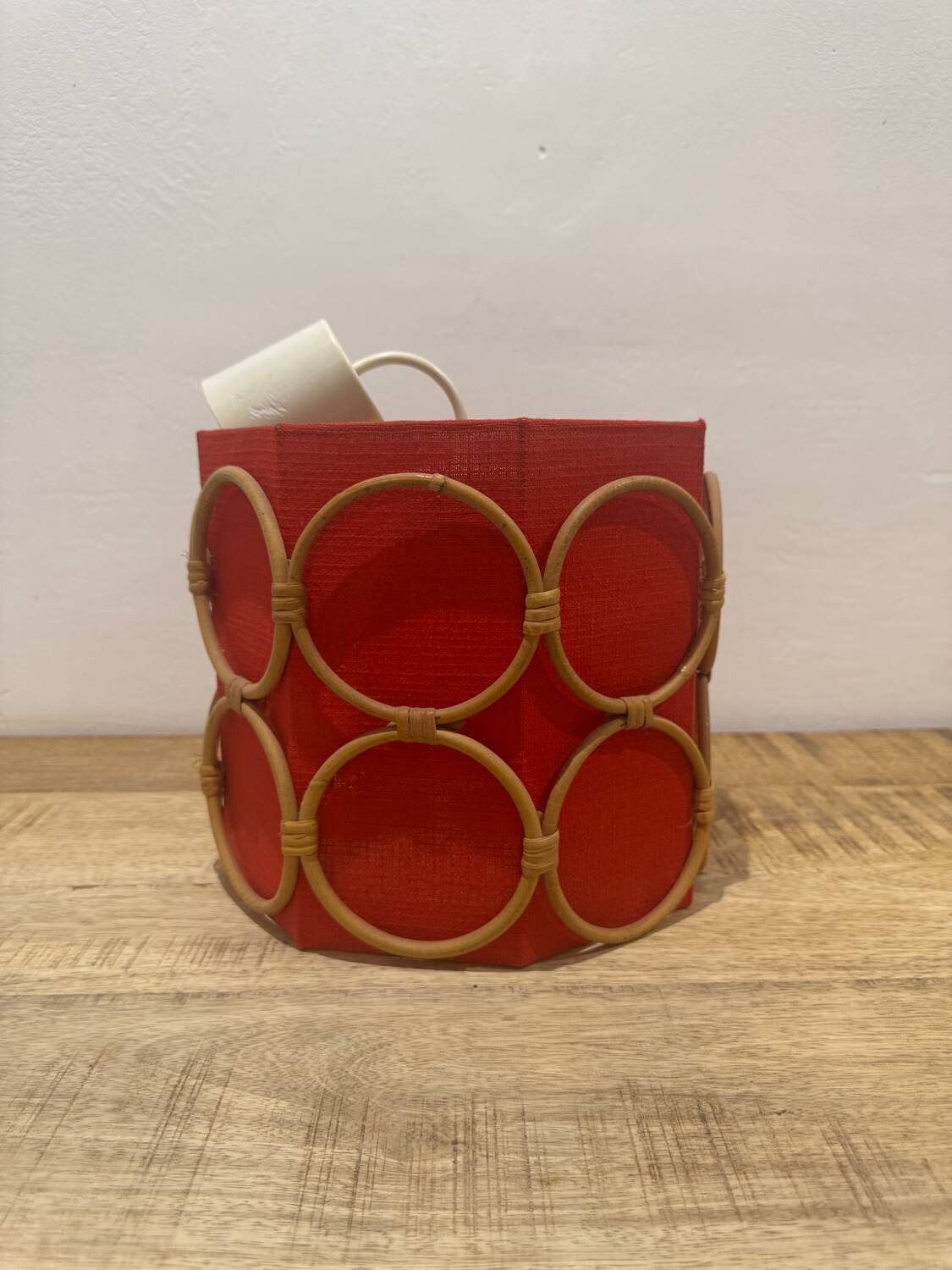 Vintage rattan pendant light