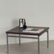 Table basse vintage bois et métal 1970
