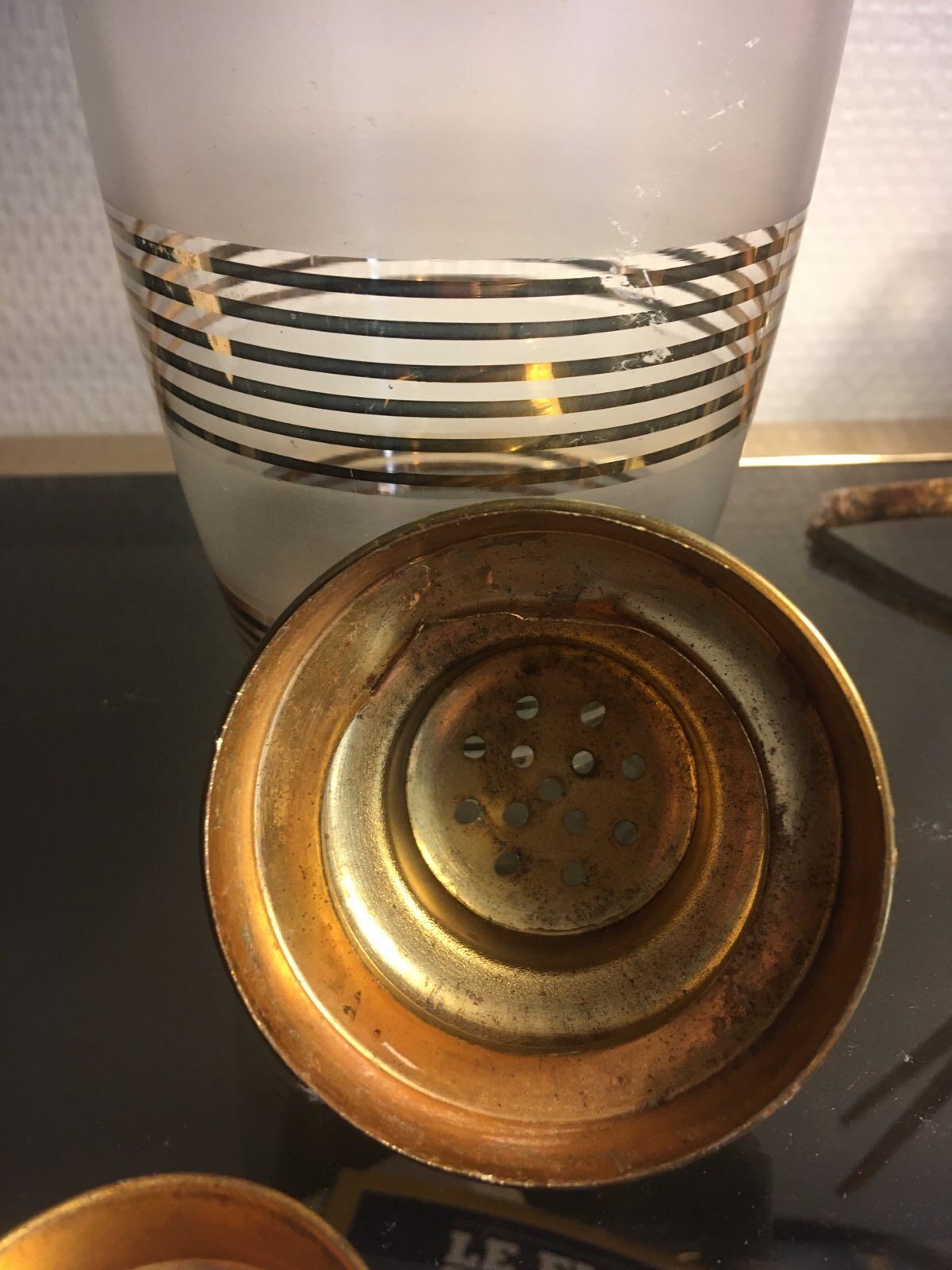 Glass shaker year 50 - 60 made in Czechoslovakia - Very good condition