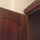 Solid oak wardrobe, four doors with keys.