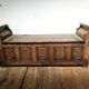 Banc d'église coffre en bois XVIIIème