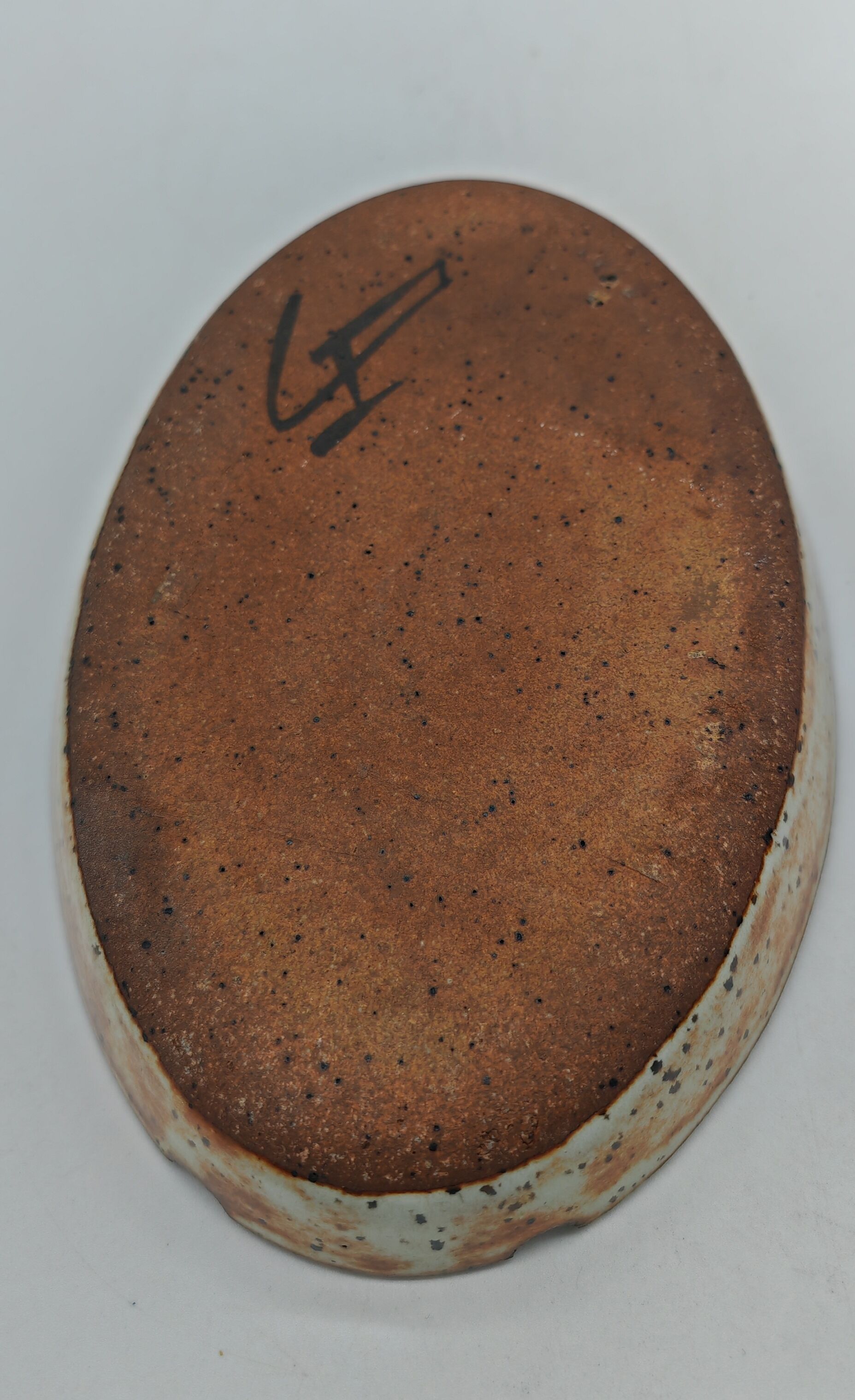 Ravier with pyrite stoneware thistles