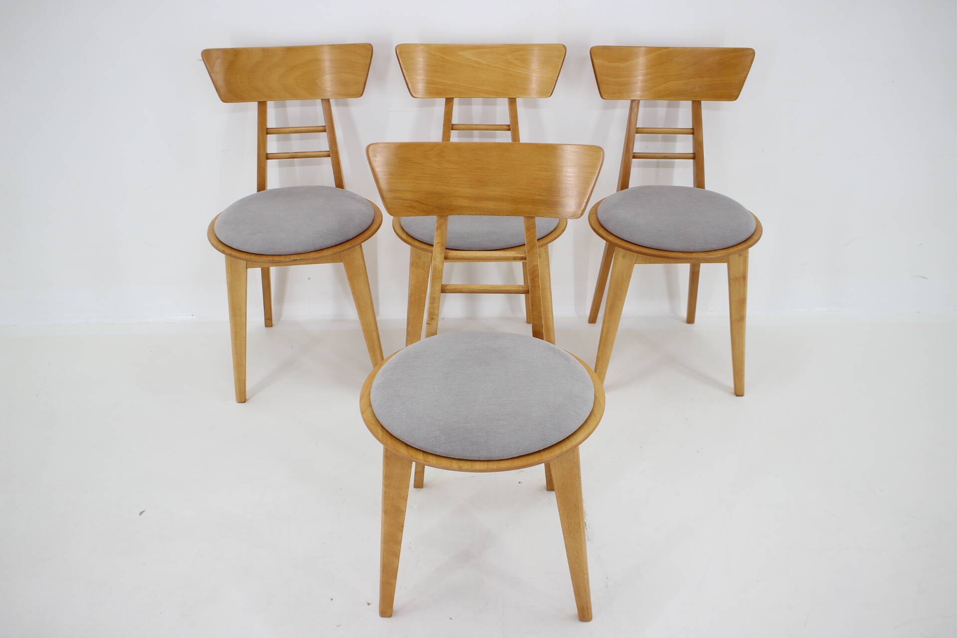 Four Dining Chairs by Ton, Czechoslovakia