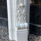 Louis xv style fireplace in carrara marble, circa 1980