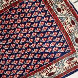 Vintage Indian carpet Seraband handmade 62cm x 124cm 1970s, 1C800