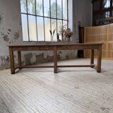 Table de ferme, drapière en noyer, 1900