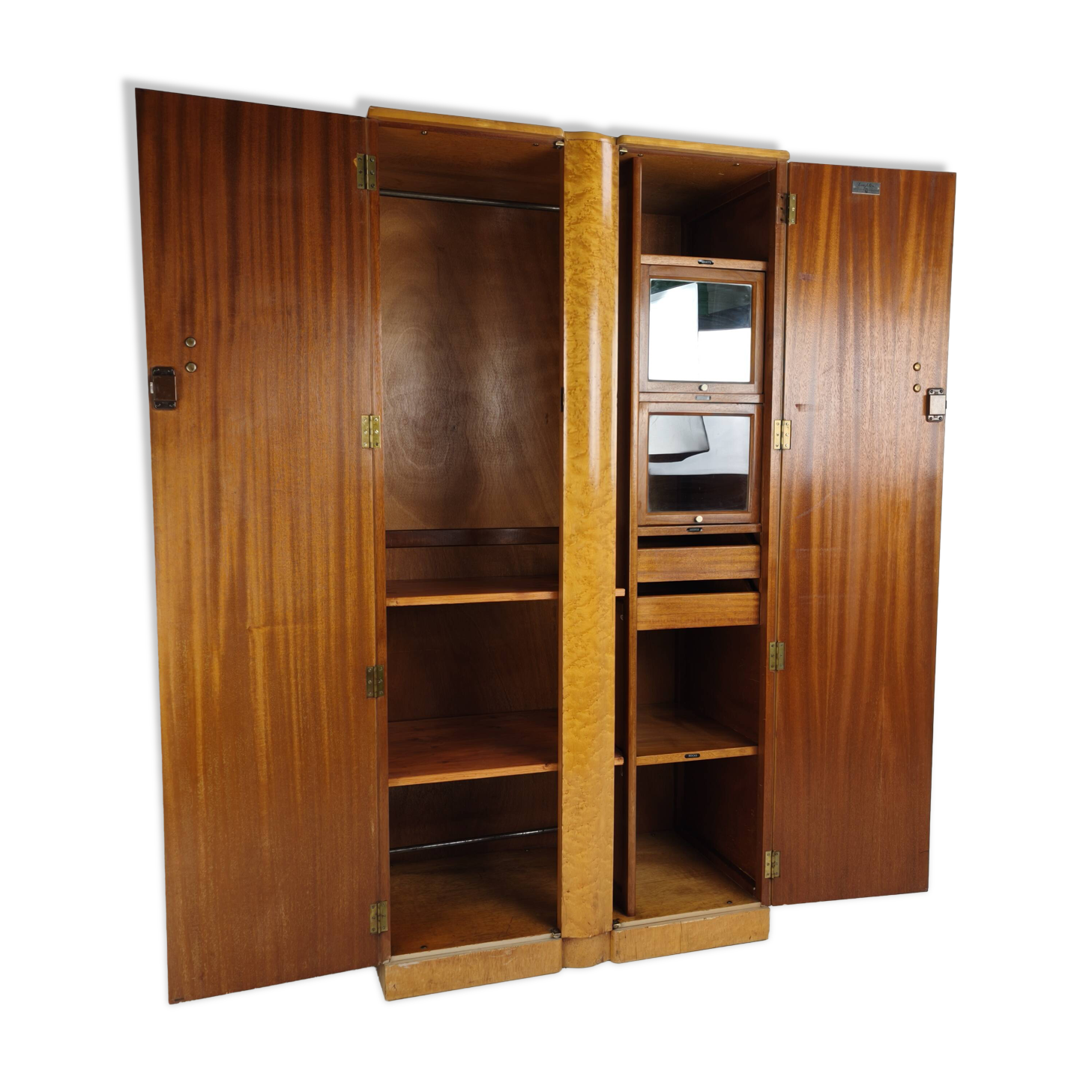 English Art Deco Gentleman’s Wardrobe by Wrighton Furniture