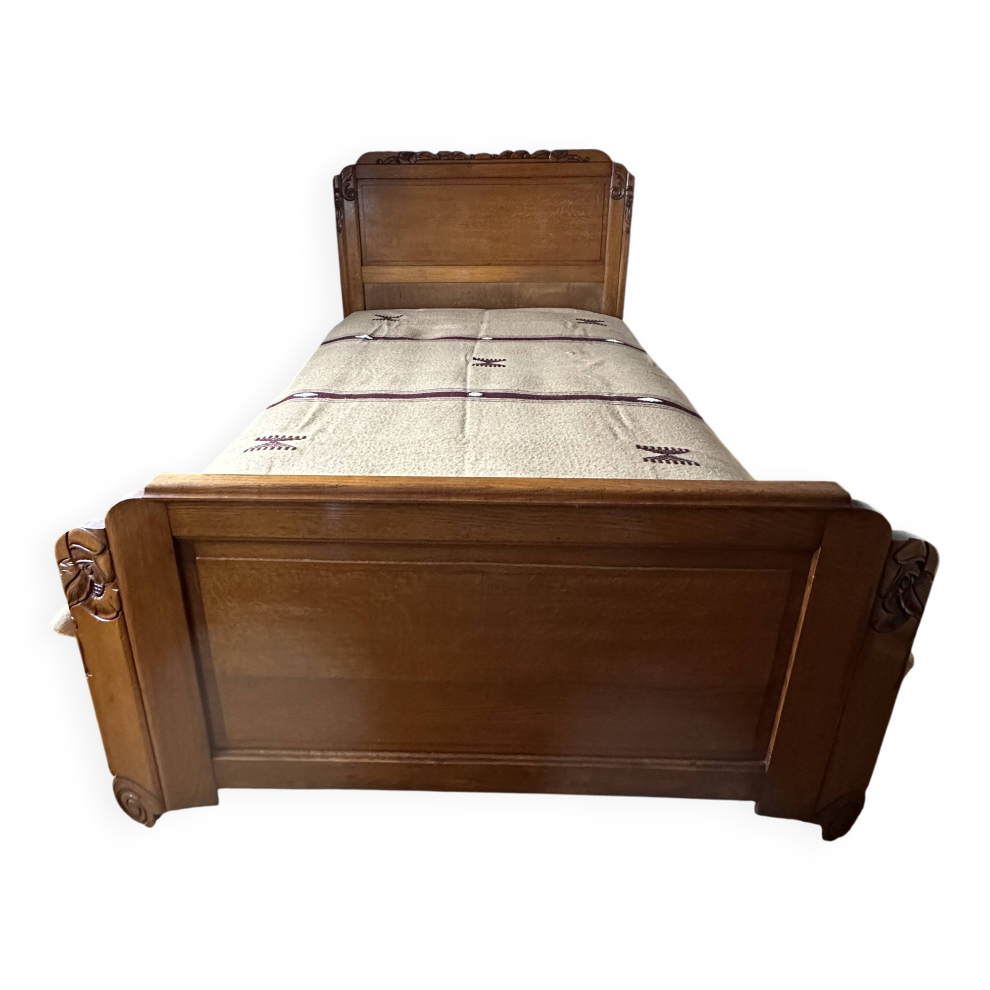 Large Art Deco bed for 2 people