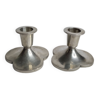 Pair of Just Andersen designer candlesticks, Denmark