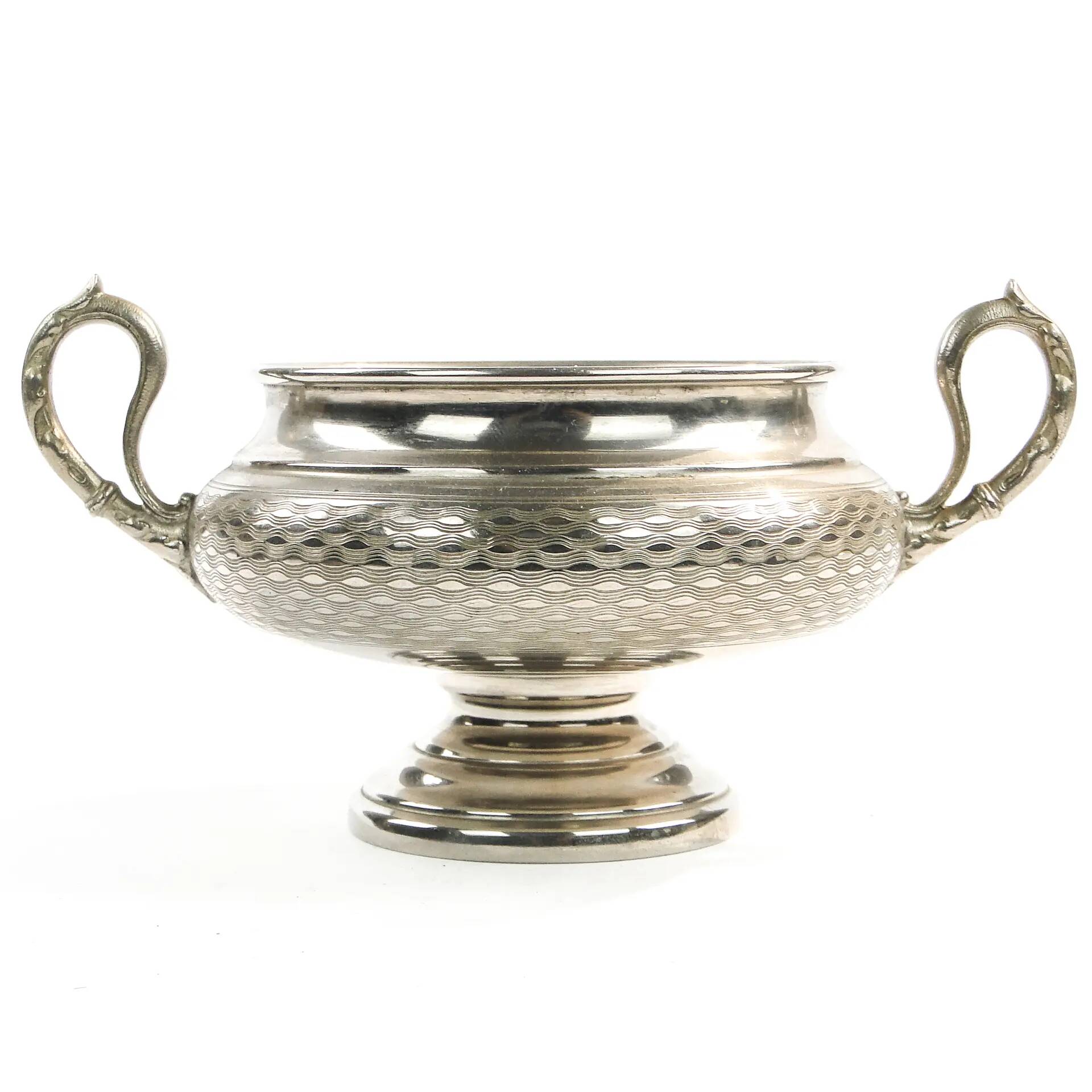 Art Nouveau sugar bowl, silver-plated metal, WMF, Germany, early 20th century
