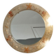 Miroir en résine 1960 avec inclusion de crustacés.
