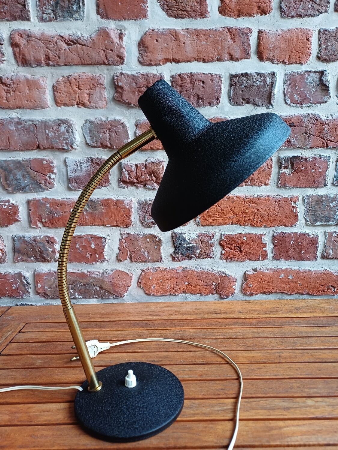 Aluminor black desk lamp 60's
