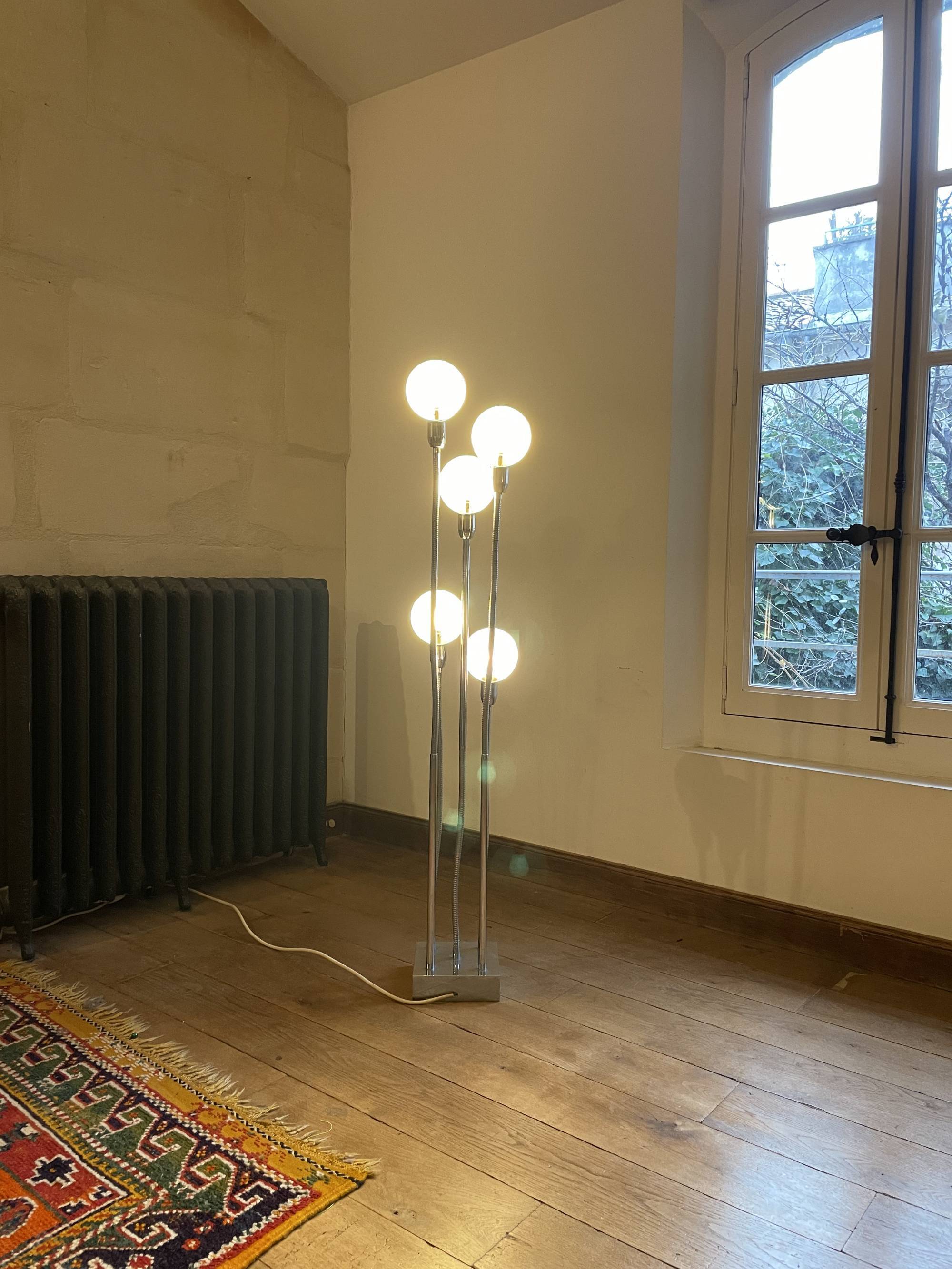 Pierre Folie floor lamp model Hydra edition Jacques Charpentier (1970)