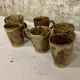 Set of 6 handcrafted stoneware cups – brown glaze