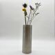 Roll vase / built-in flower stick – brushed aluminum, 1970s