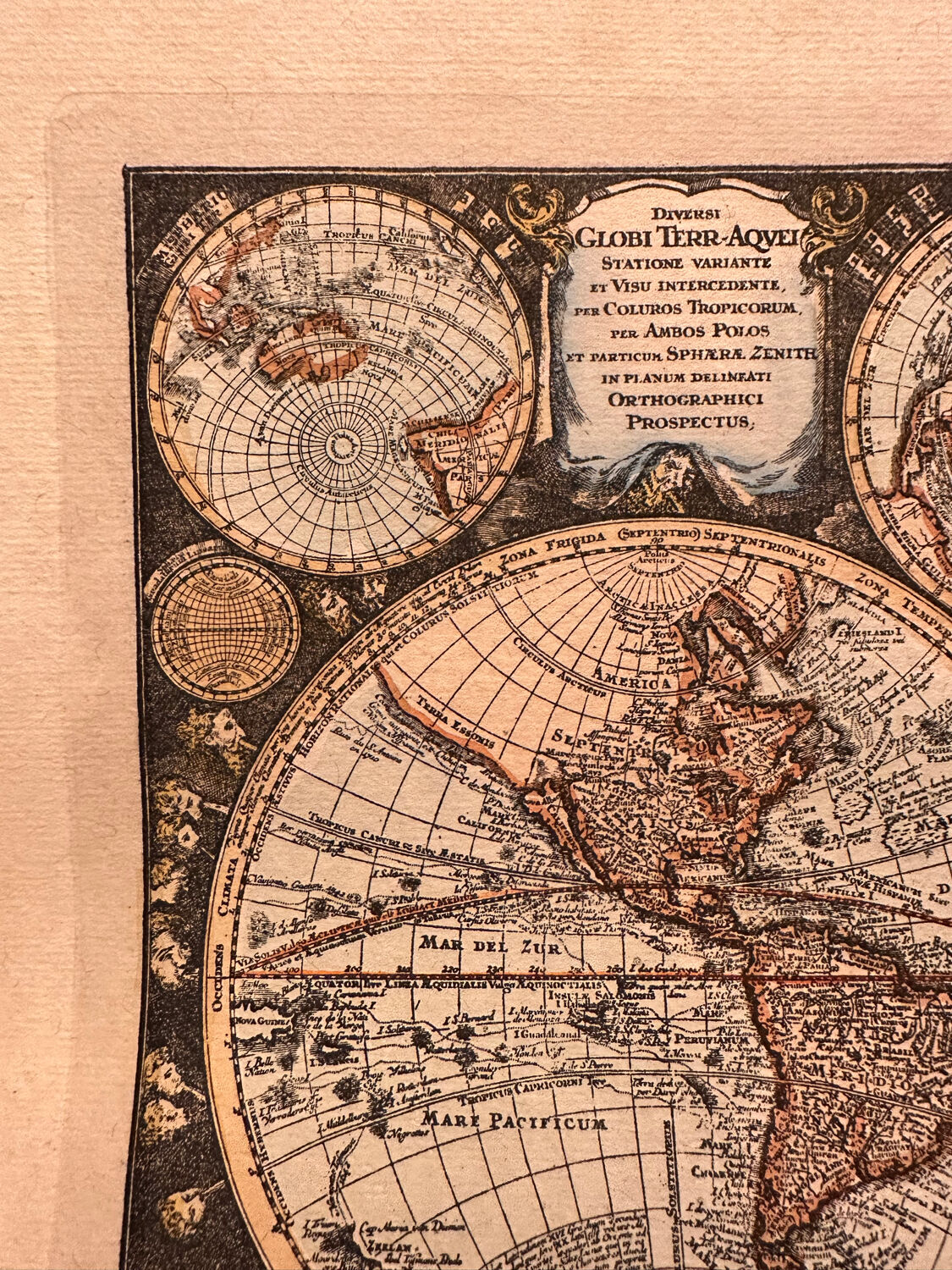 Old world map planisphere
