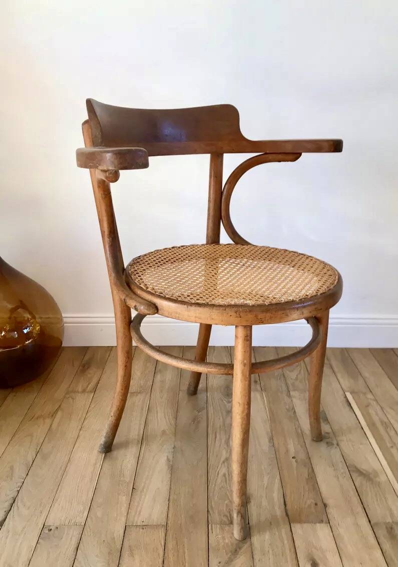 Armchair in cane and bent wood early 20th century