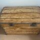 Vintage wooden toy chest trunk