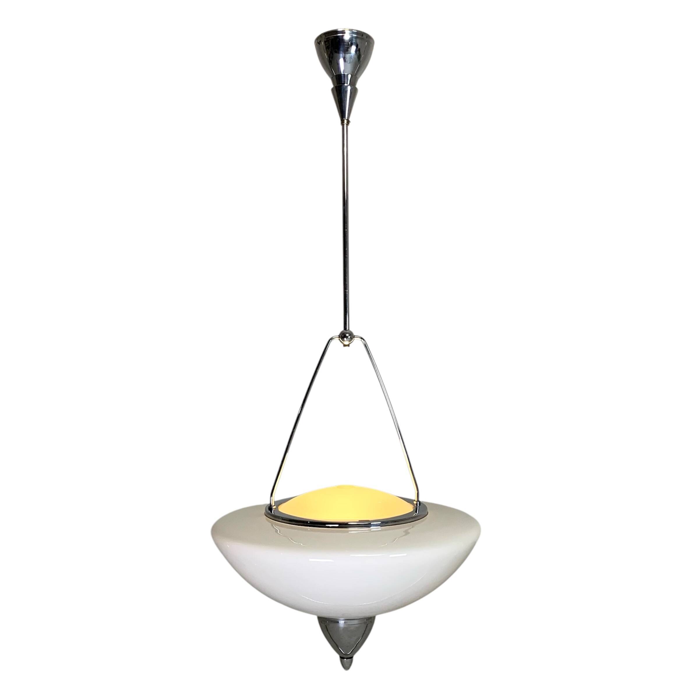 Zeiss Ikon pendant lamp, mirror lamp, 1930s