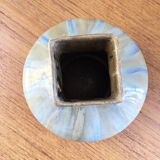 Small blue ceramic vase