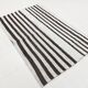 Tapis Kilim moderne rayé blanc et marron foncé