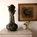 Art Nouveau vase with nymph decoration