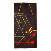 Tapis Contemporain ORA Hooked en Laine (73cm x 144cm), Édition Unique, Made