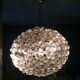 Vintage floral ball hanging lamp, 3 lights 60s