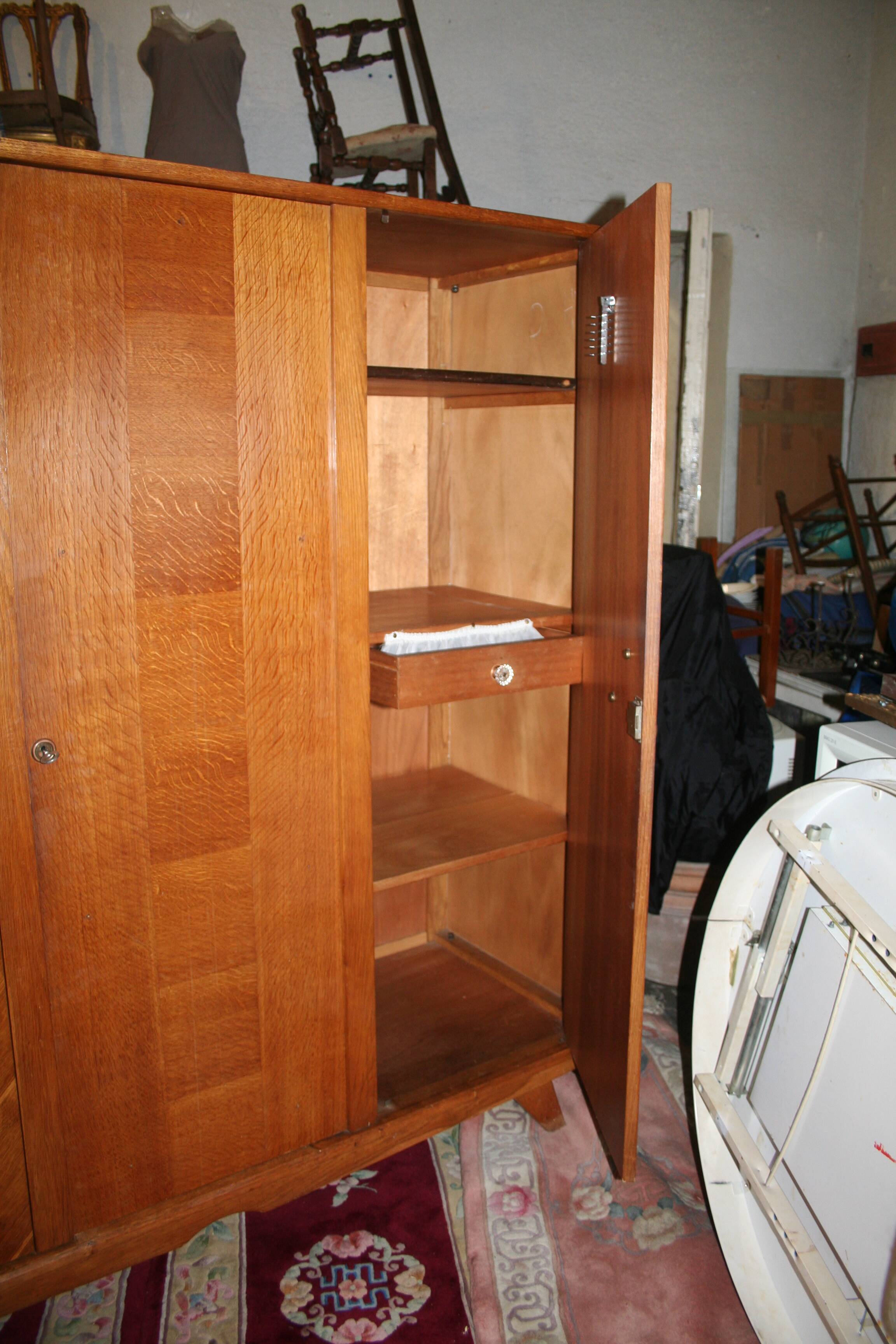 Vintage wardrobe 50_60 3 doors + mirror