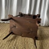 Elegant Art Nouveau side table in walnut, France early 20th century.