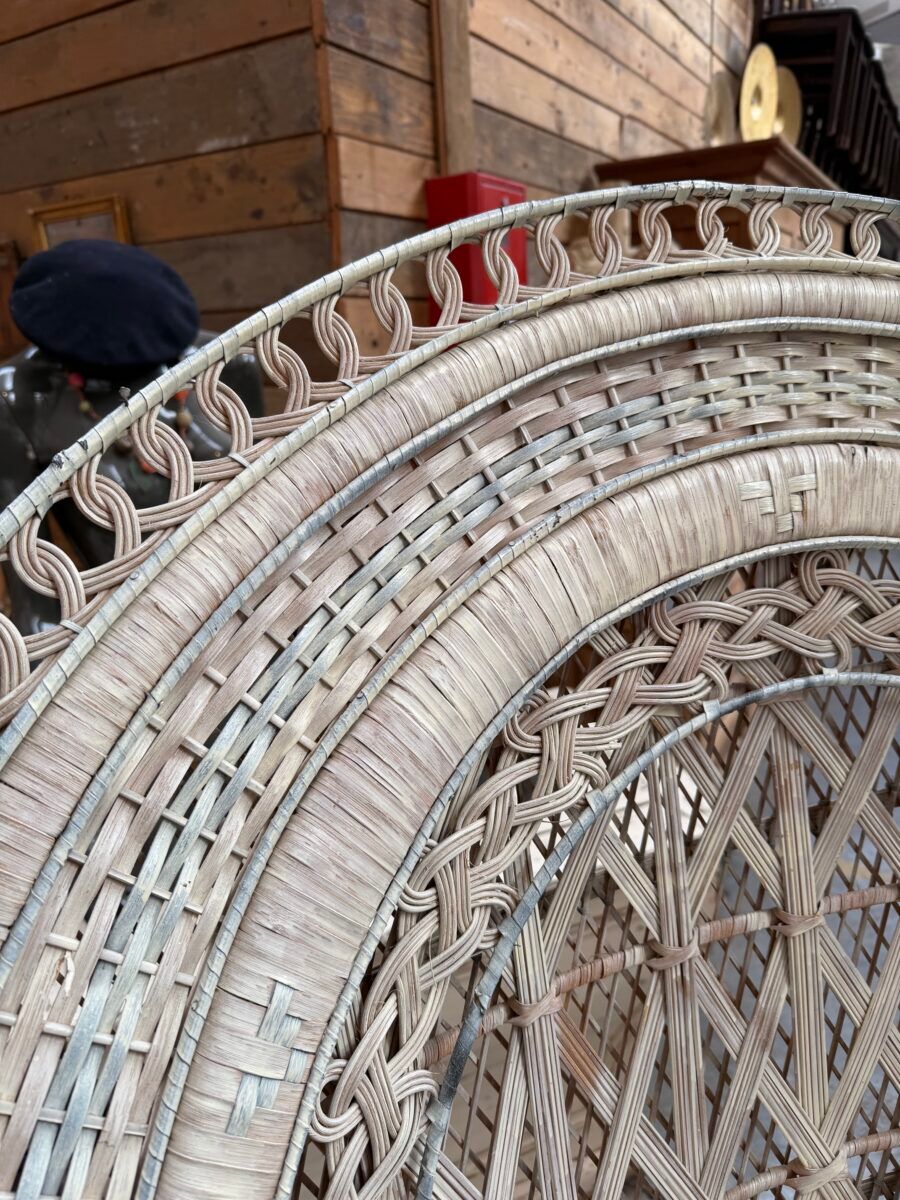 Emmanuelle armchair in wicker and rattan
