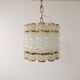 Cylindrical brass and crystal chandelier by Tyringe for Orrefors, Sweden.