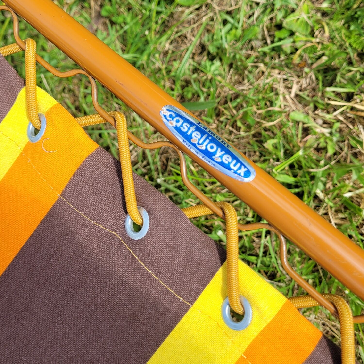 Camp bed, vintage sunbathing