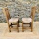 Paire de chaises bois et paille
