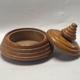 Dutch modernist wood turnt container or pot