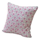 Coussin indien block print fleurs "fleur" - rose/blanc