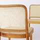 4 chaises de café viennoises en bois et cannage, restaurées, début du XXe siècle