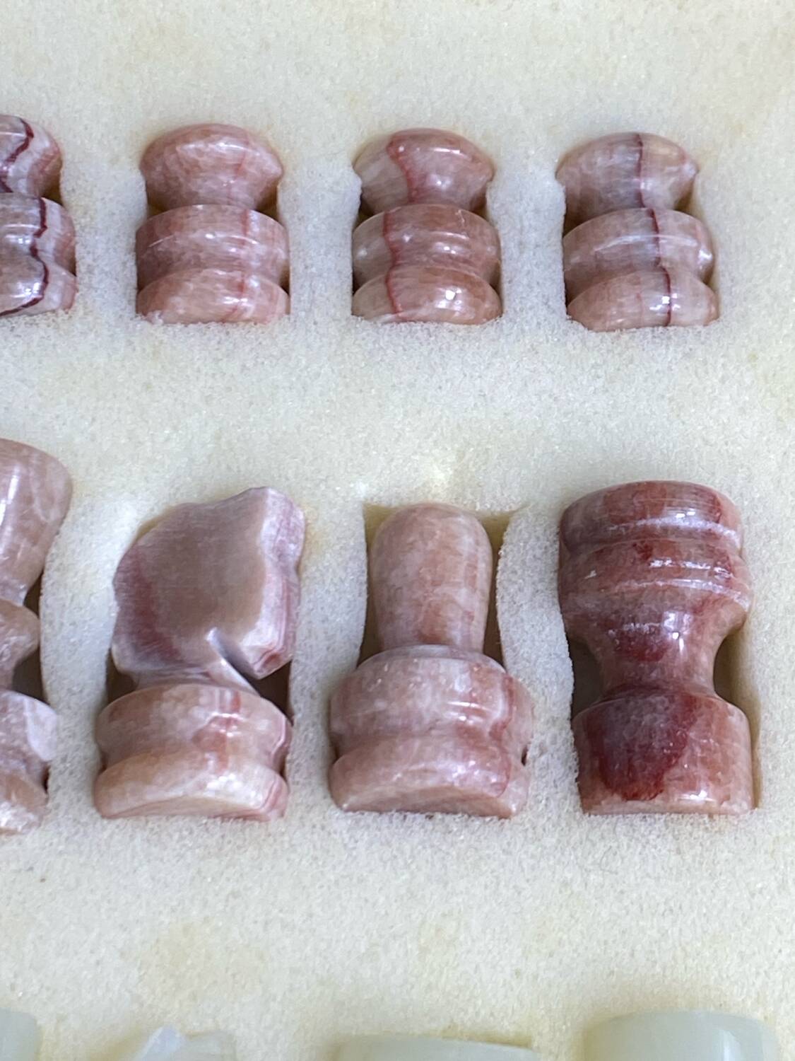 Marble and onyx chess set