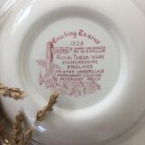Red English plates