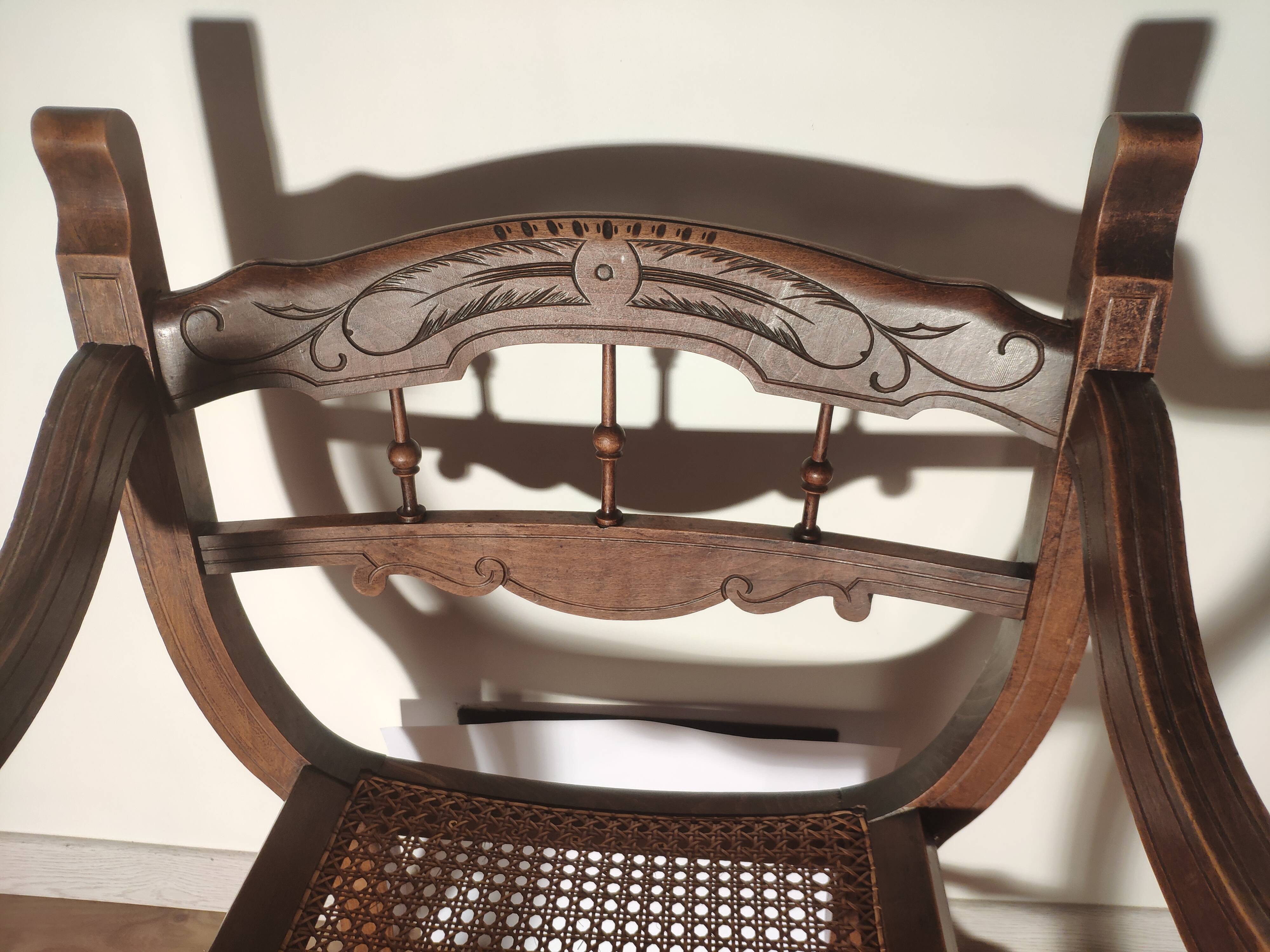 19th century Dagobert canne chair