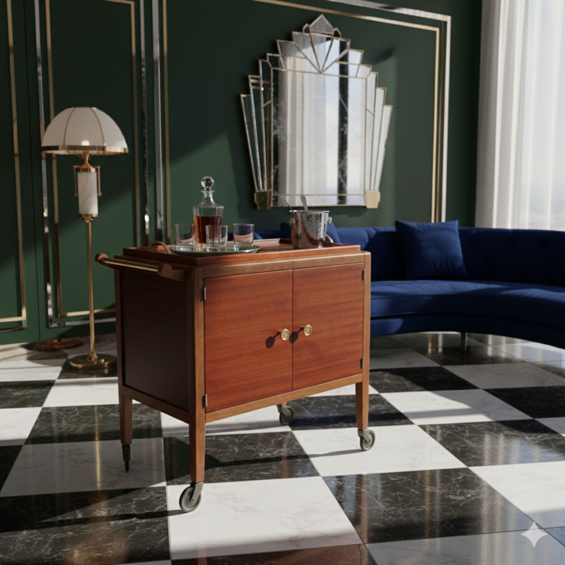 Desserte style Art Déco 1930 - Signée Gauthier Poinsignon Nancy